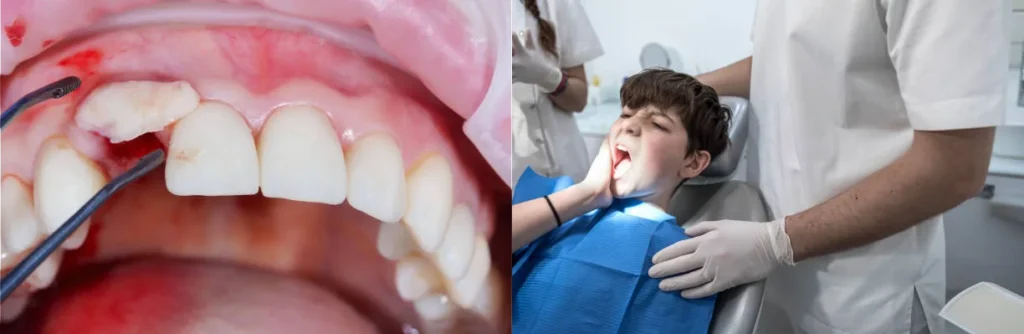 Emergency Dentist providing treatment