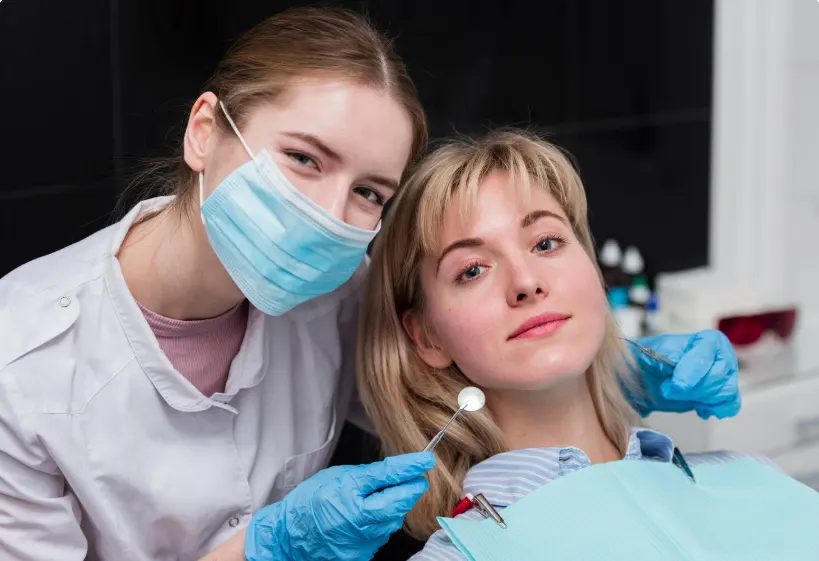 girl after emergency dental care
