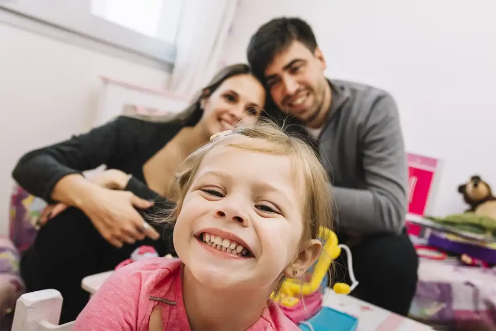 happy family after dental treatment in london at clinic
