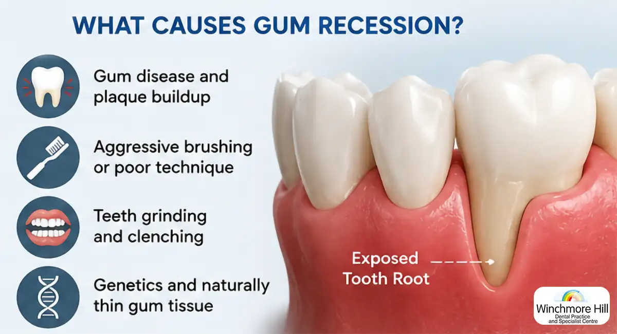 graphics describing Why Do Gums Recede